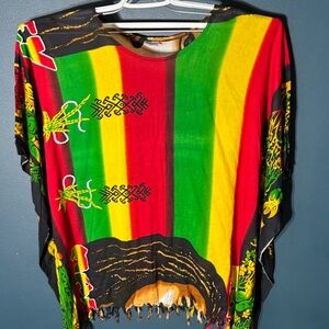 Ladies Shrug Loose Fit Bob Marley Rasta Reggae Round neck Style